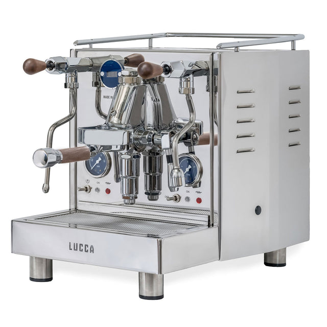 LUCCA M58 Espresso Machine, with Walnut Touchpoints, from Clive Coffee, knockout (Walnut)