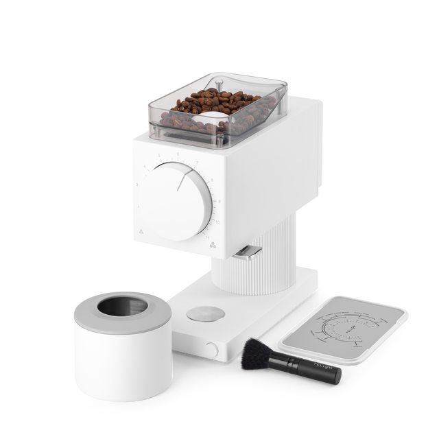 Fellow Ode Brew Grinder Gen 2 in white from Clive Coffee - knockout