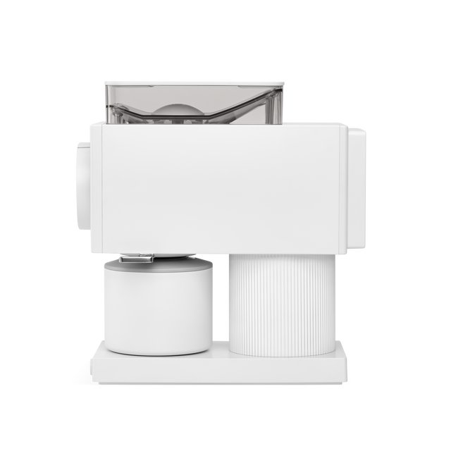 Fellow Ode Brew Grinder Gen 2 in white, side, from Clive Coffee - knockout